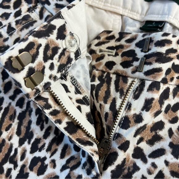 J.Crew Women's 2 Stretch City Fit Cheetah Chino Pants Bold - Picture 3 of 10